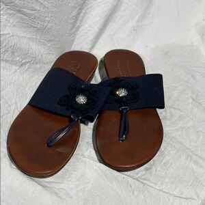 Italian Shoemakers Navy and Brown Sandals